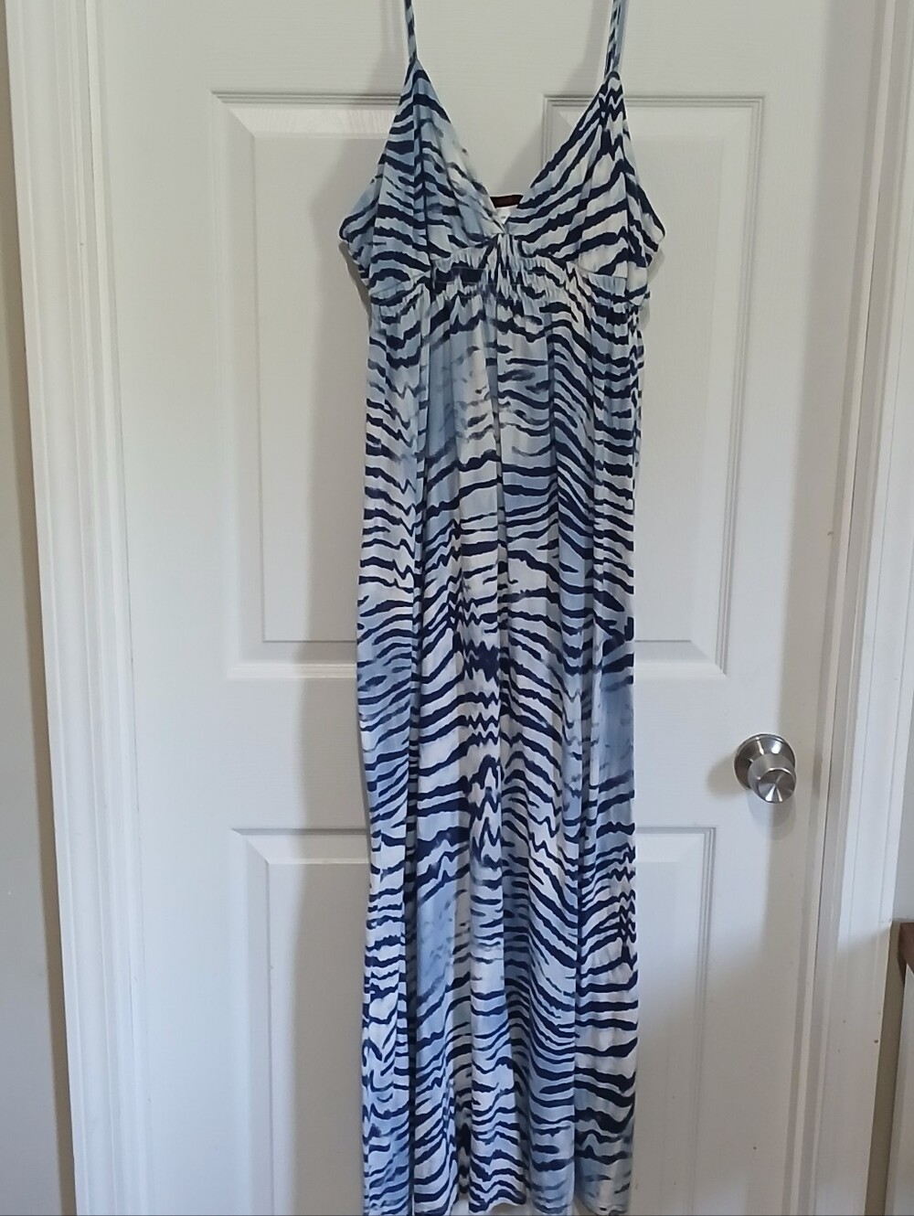 Mark Blue Zebra-Print Maxi Dress - Lightweight Sundress Size XXL